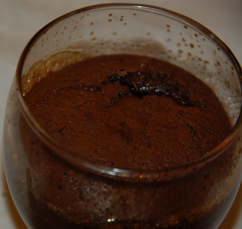 Mi-cuit au chocolat en verrine