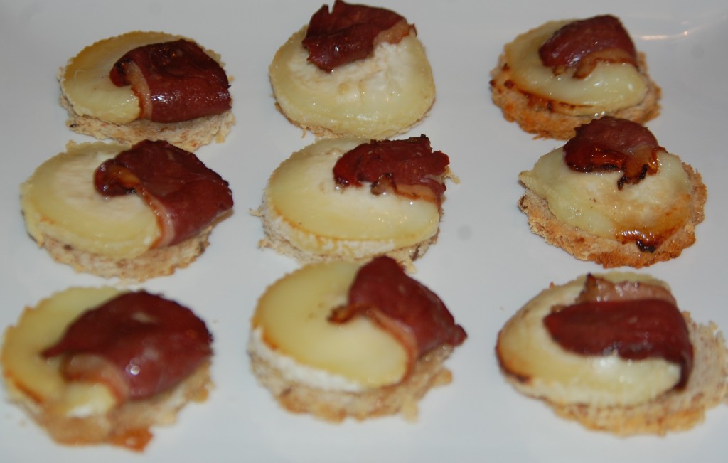Toasts chèvre magret de canard
