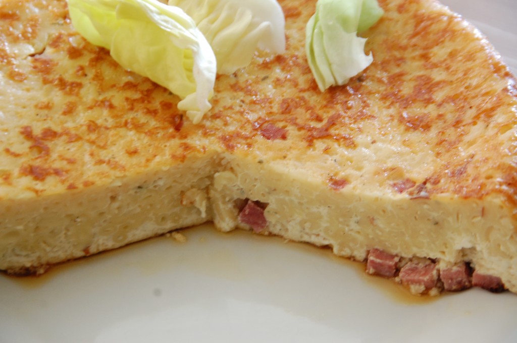 Gâteau de pâtes au jambon