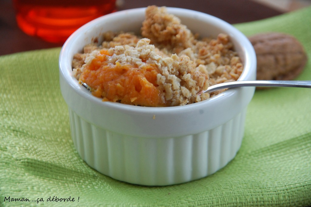 Crumble patate douce, noisette et cannelle