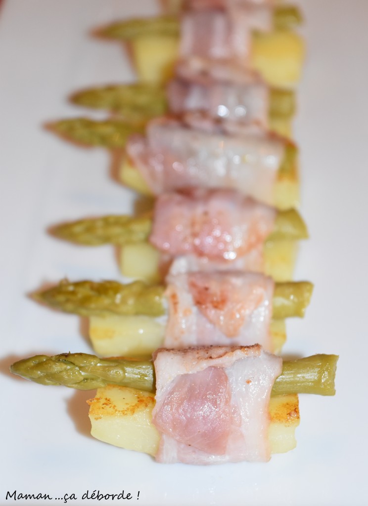 Pomme de terre en sushi d'asperge