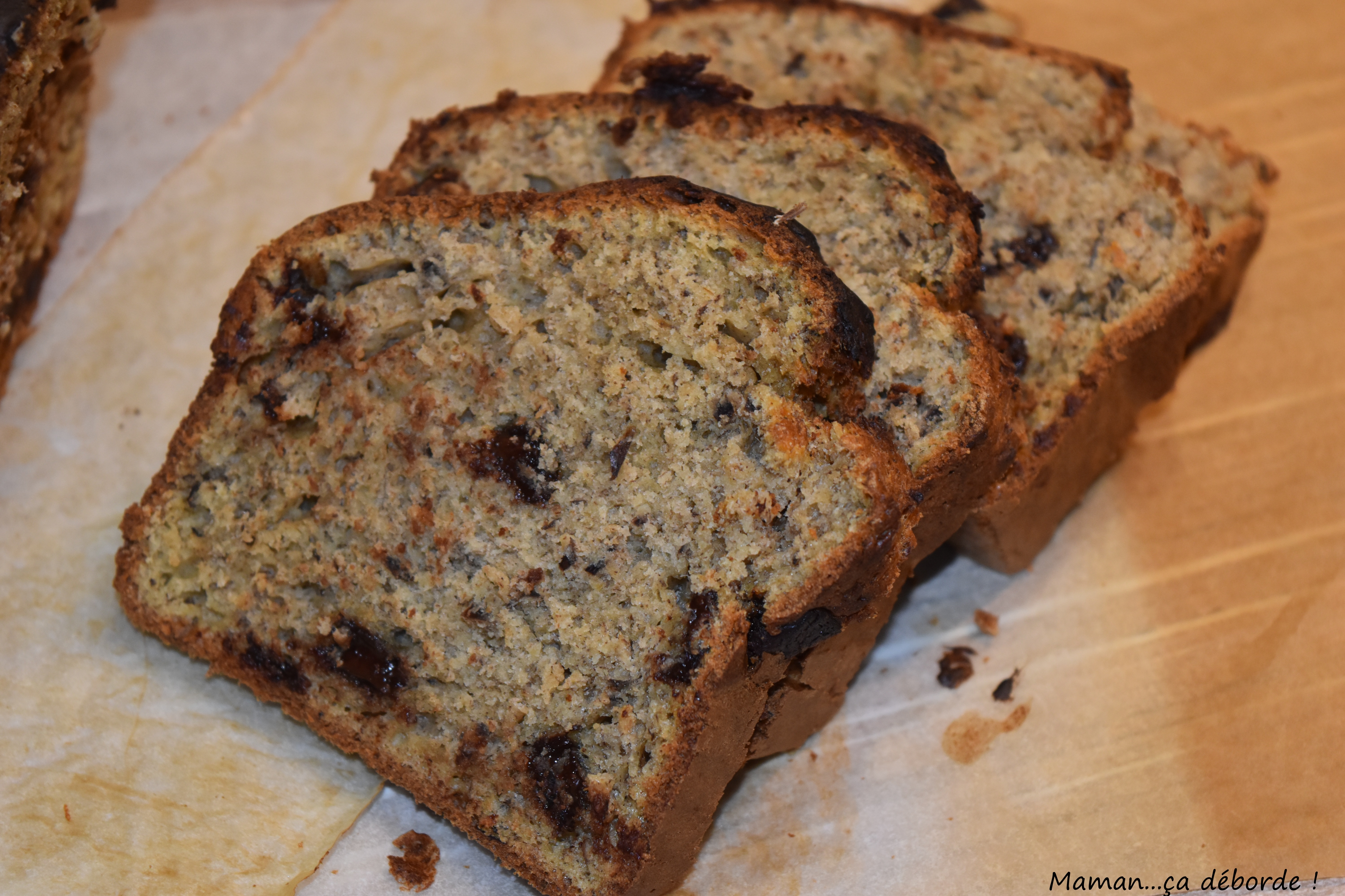 Cake à la peau de banane et pépites de chocolat2
