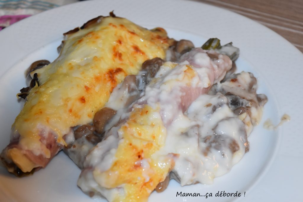Poireaux au jambon - Maman... ça déborde