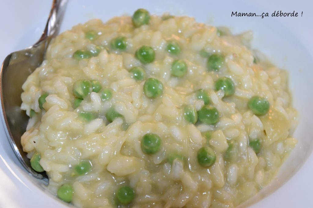 Risotto aux petits pois - Risi e bisi - Maman...ça déborde