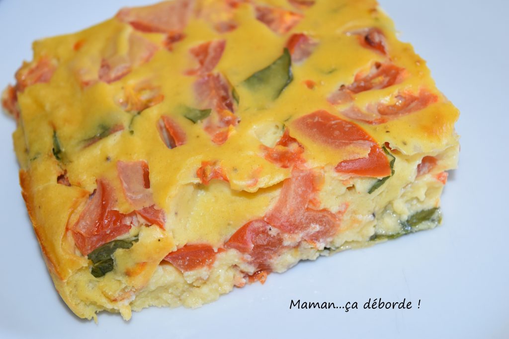 Clafoutis tomate ricotta basilic