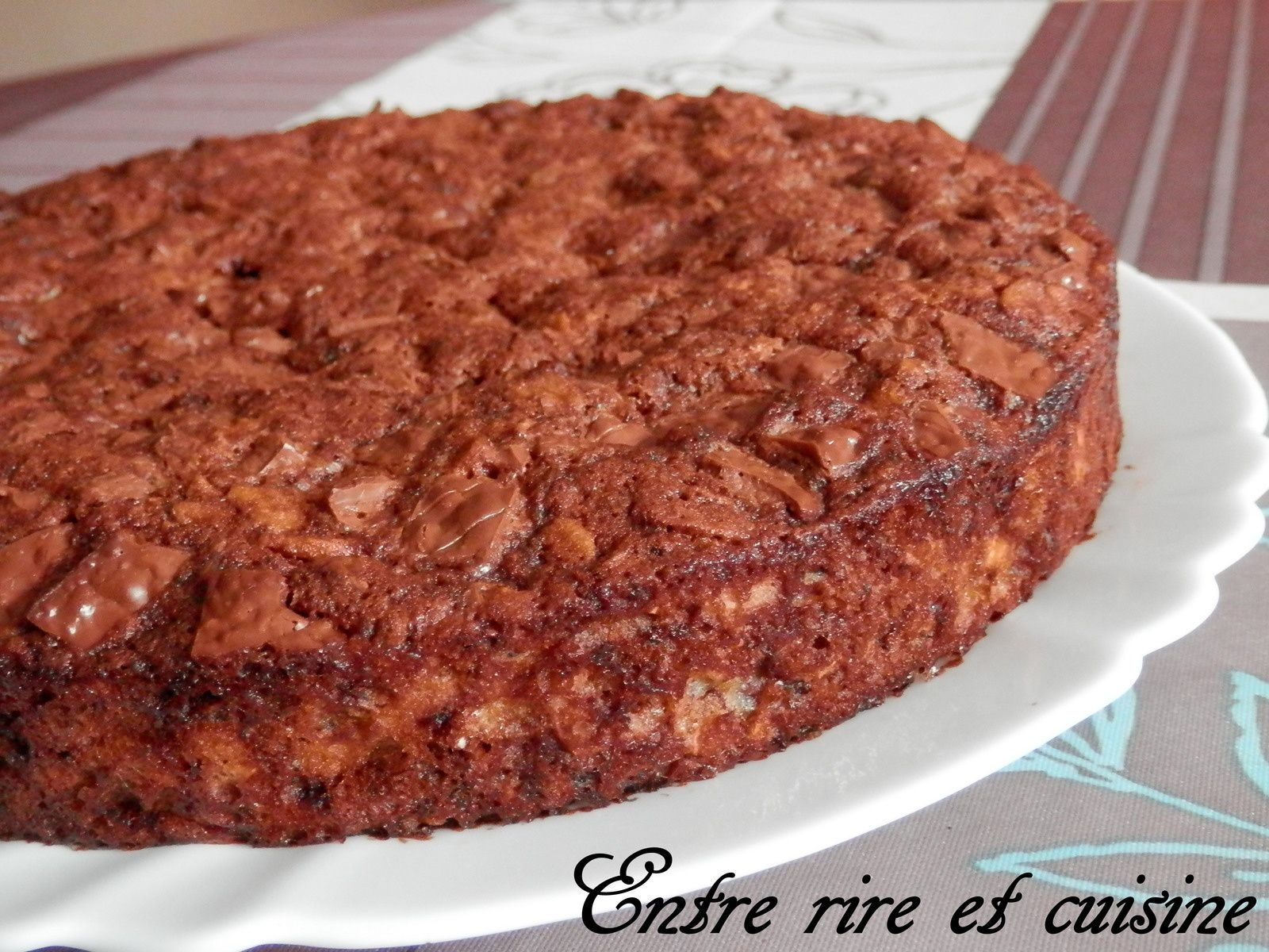 Défi culinaire # 9 - Gâteau au Chocolat, aux Yaourts et à la Noisette {sans sucre, sans beurre}