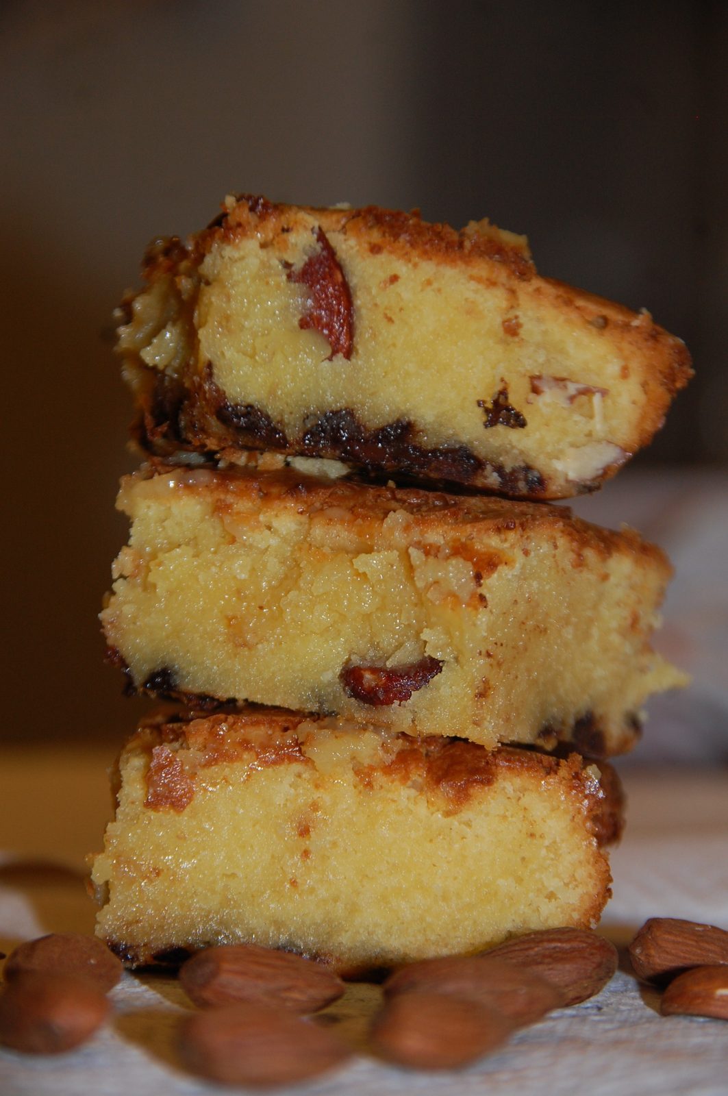 Brownie au chocolat blanc et amandes