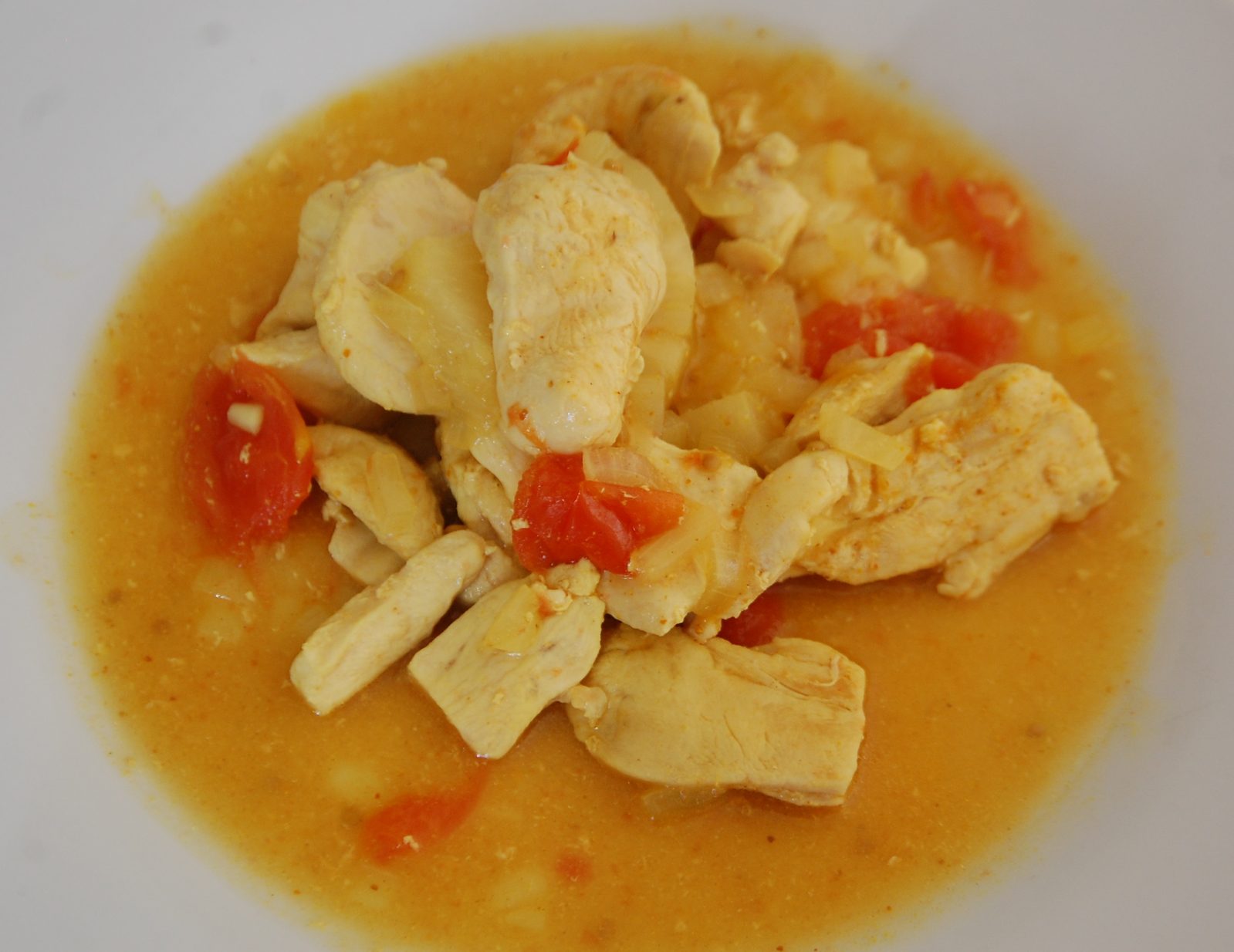 Fricassée de poulet au curry