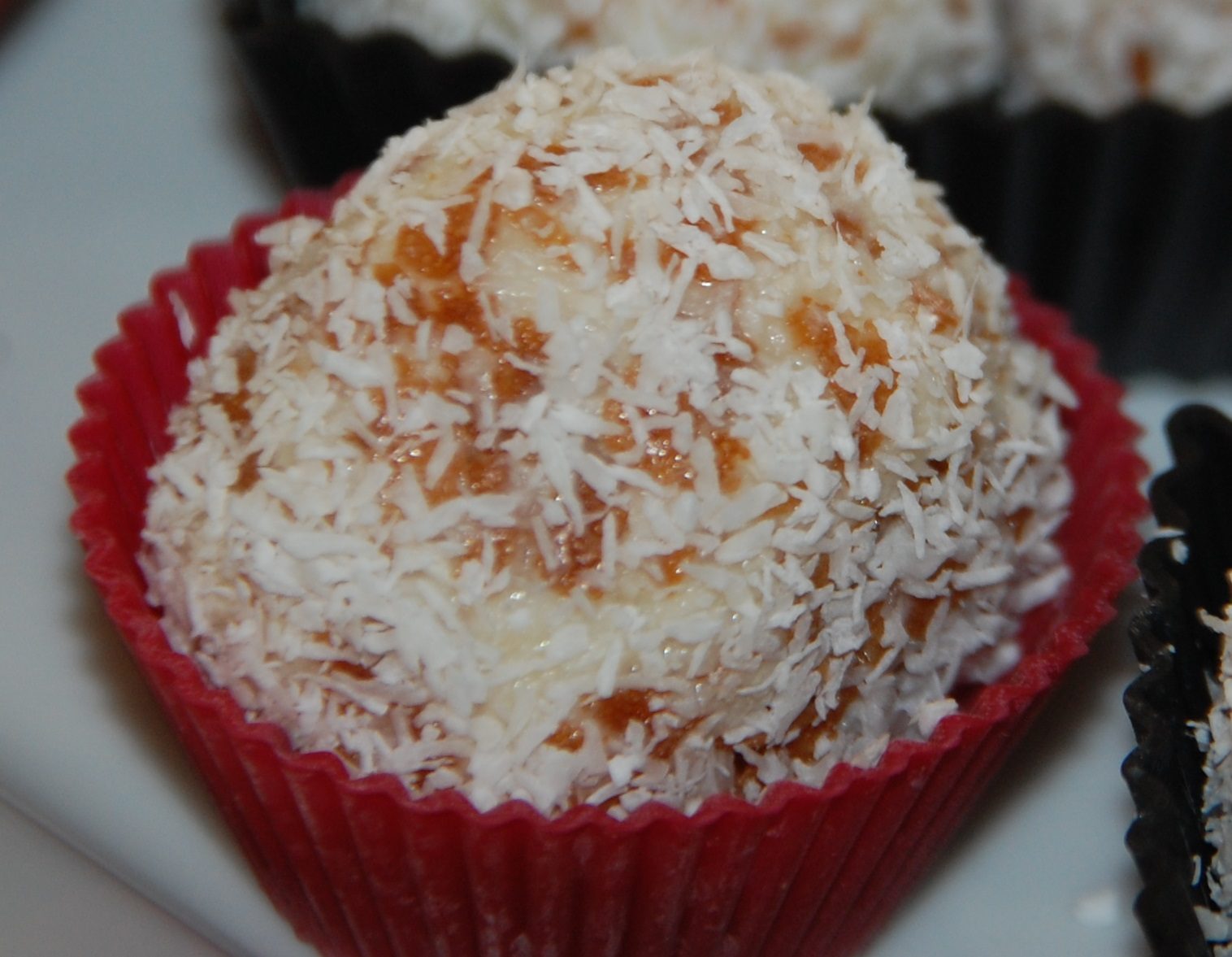 Bouchées coco aux crêpes dentelles