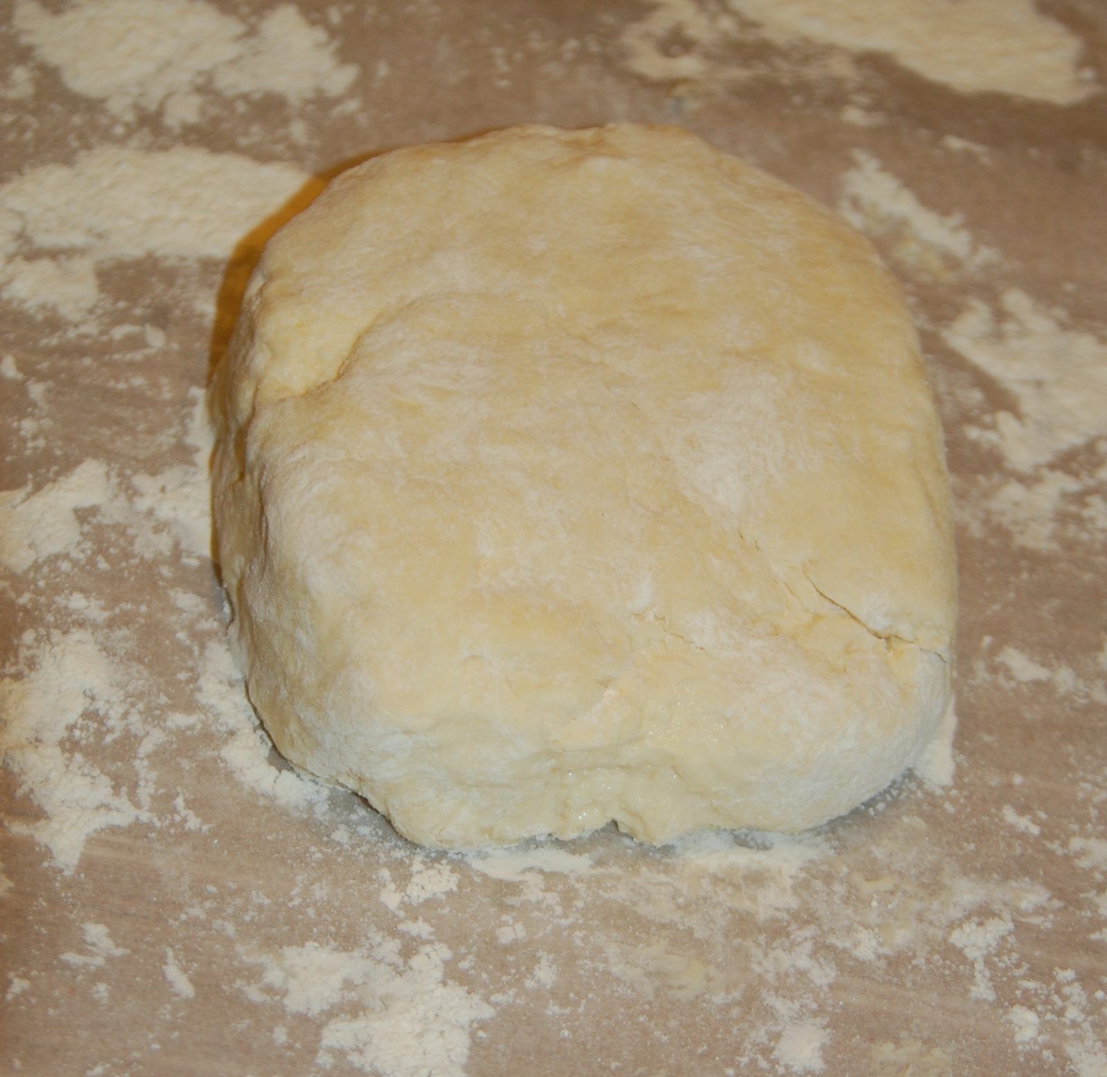 Pâte feuilletée après pétrissage