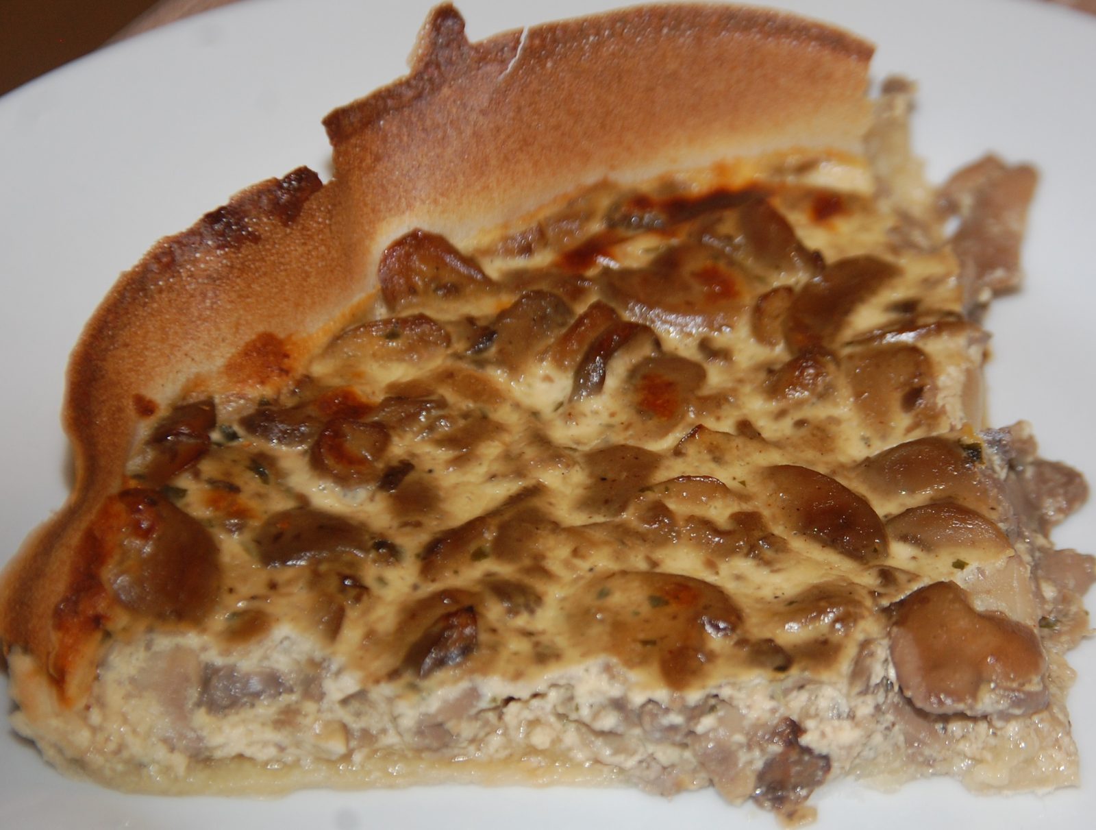 Tarte légère aux champignons
