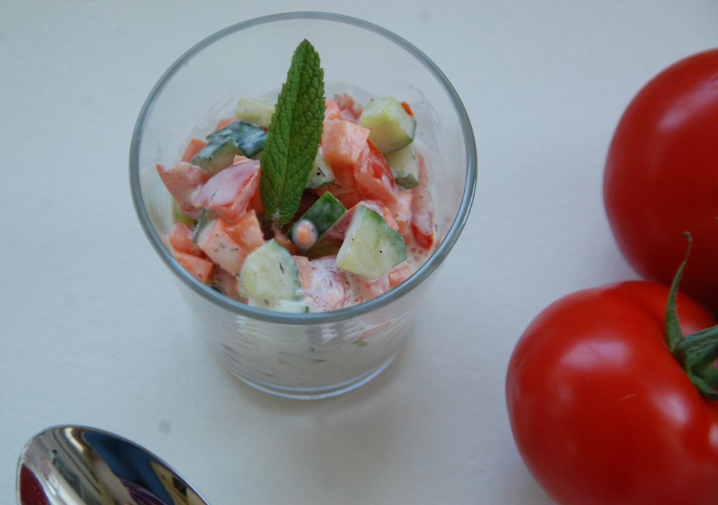 Salade de légumes façon raïta