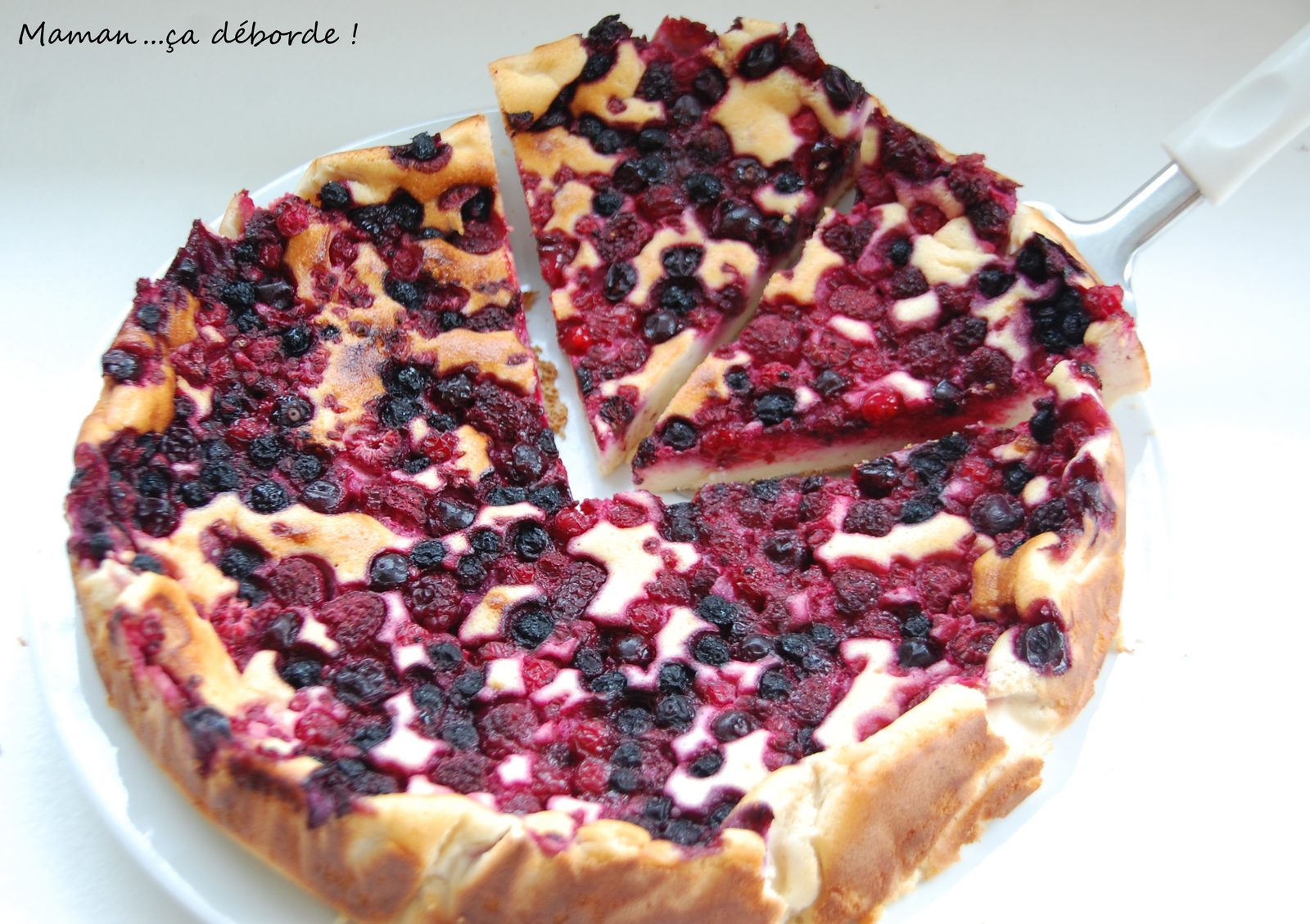 Gâteau au fromage blanc et fruits rouges
