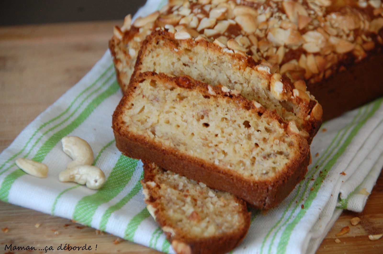 Gâteau banane, coco et cajou