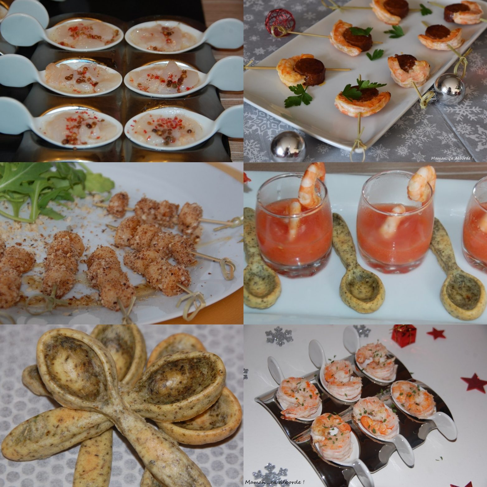 Apéritifs de Noël - Variation autour des crustacés