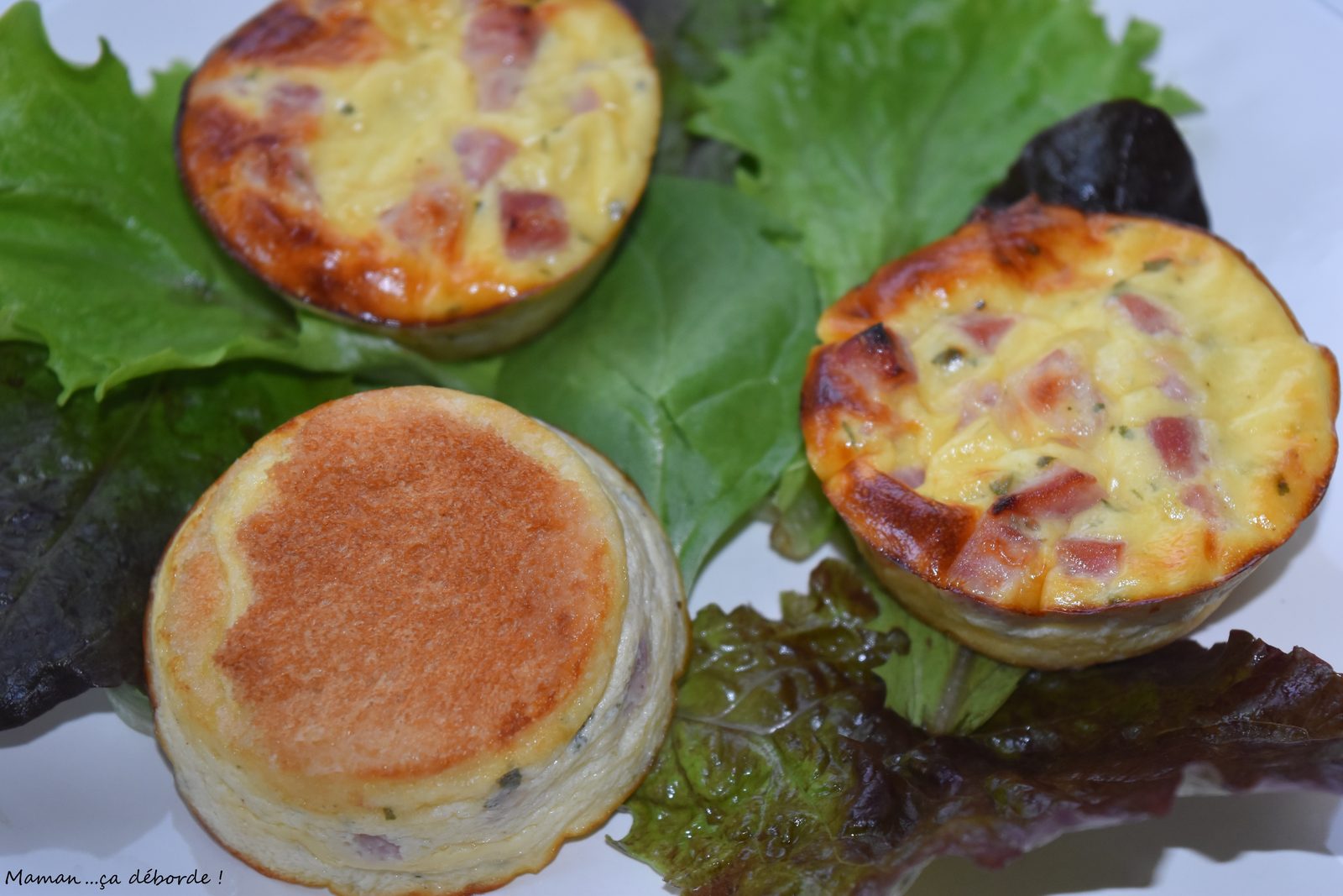 Tartelette soufflée jambon fromage