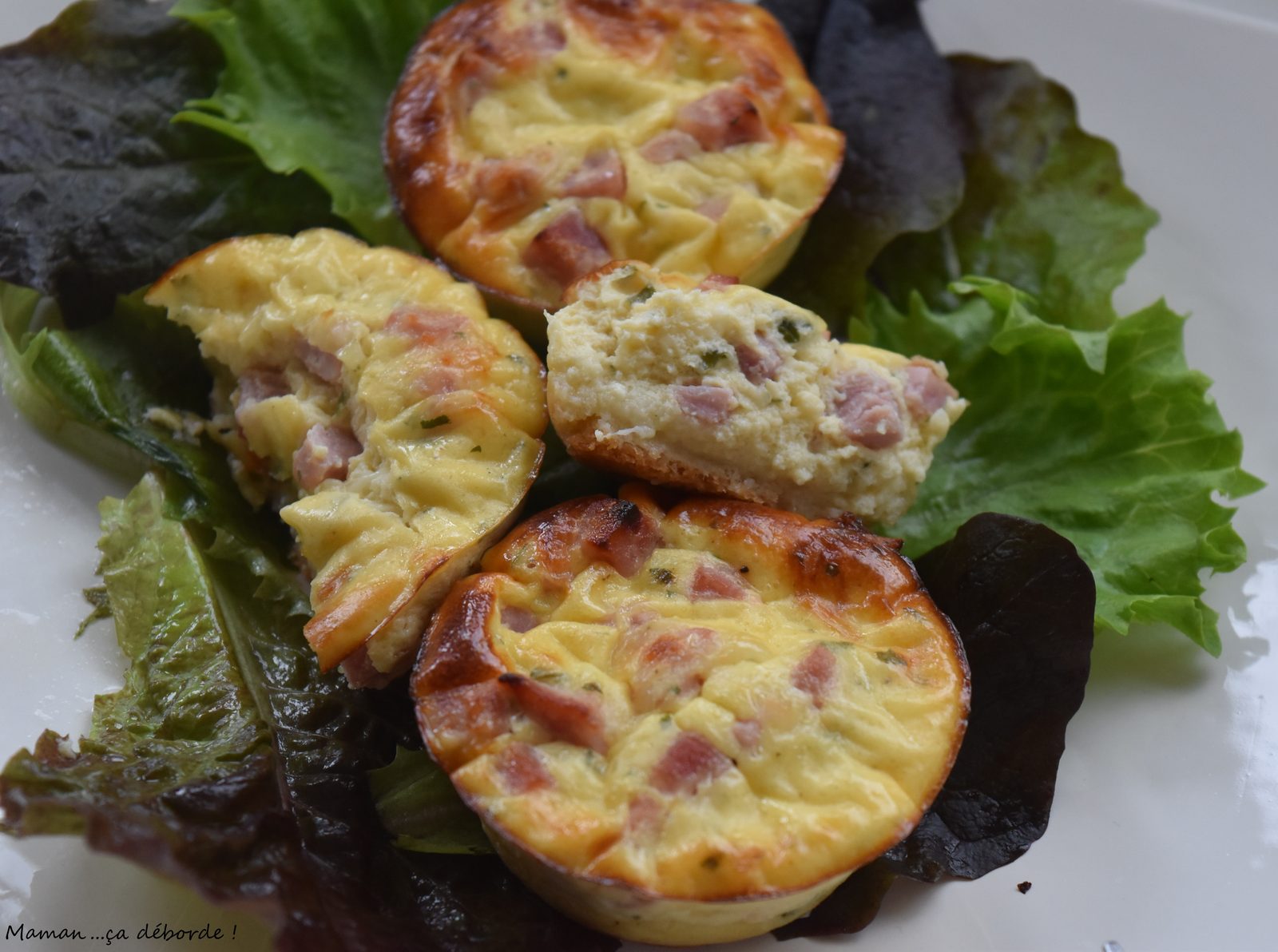 Tartelette soufflée jambon fromage