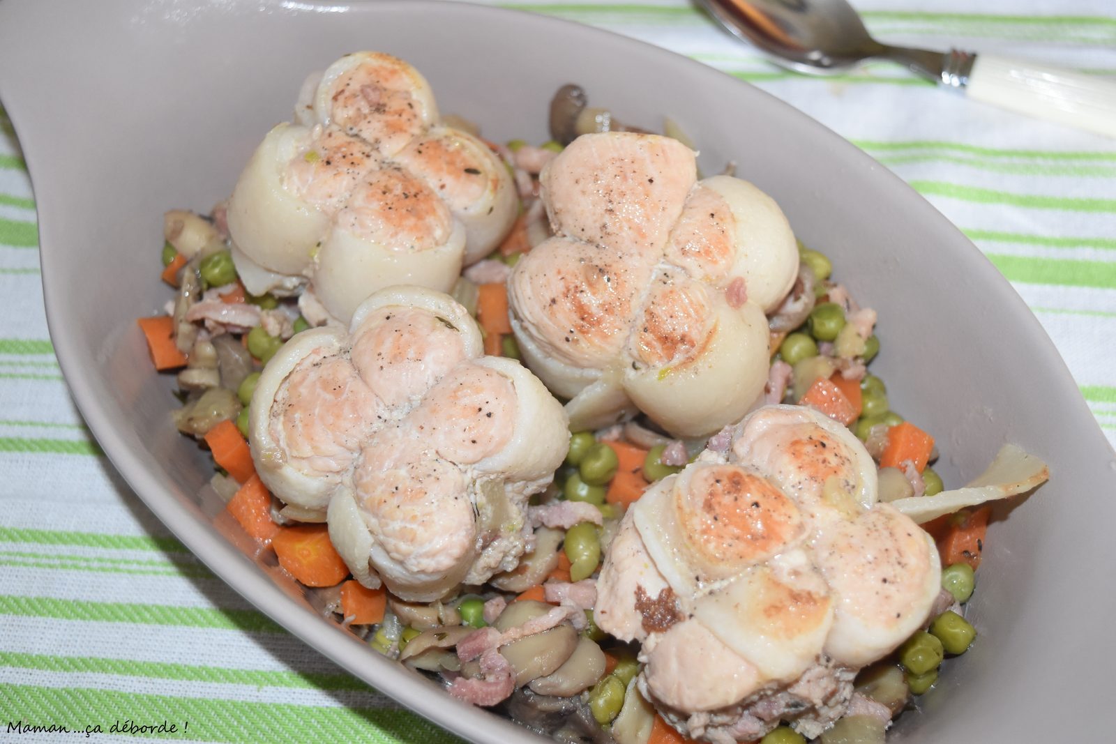 Paupiettes de veau braisées aux petits légumes
