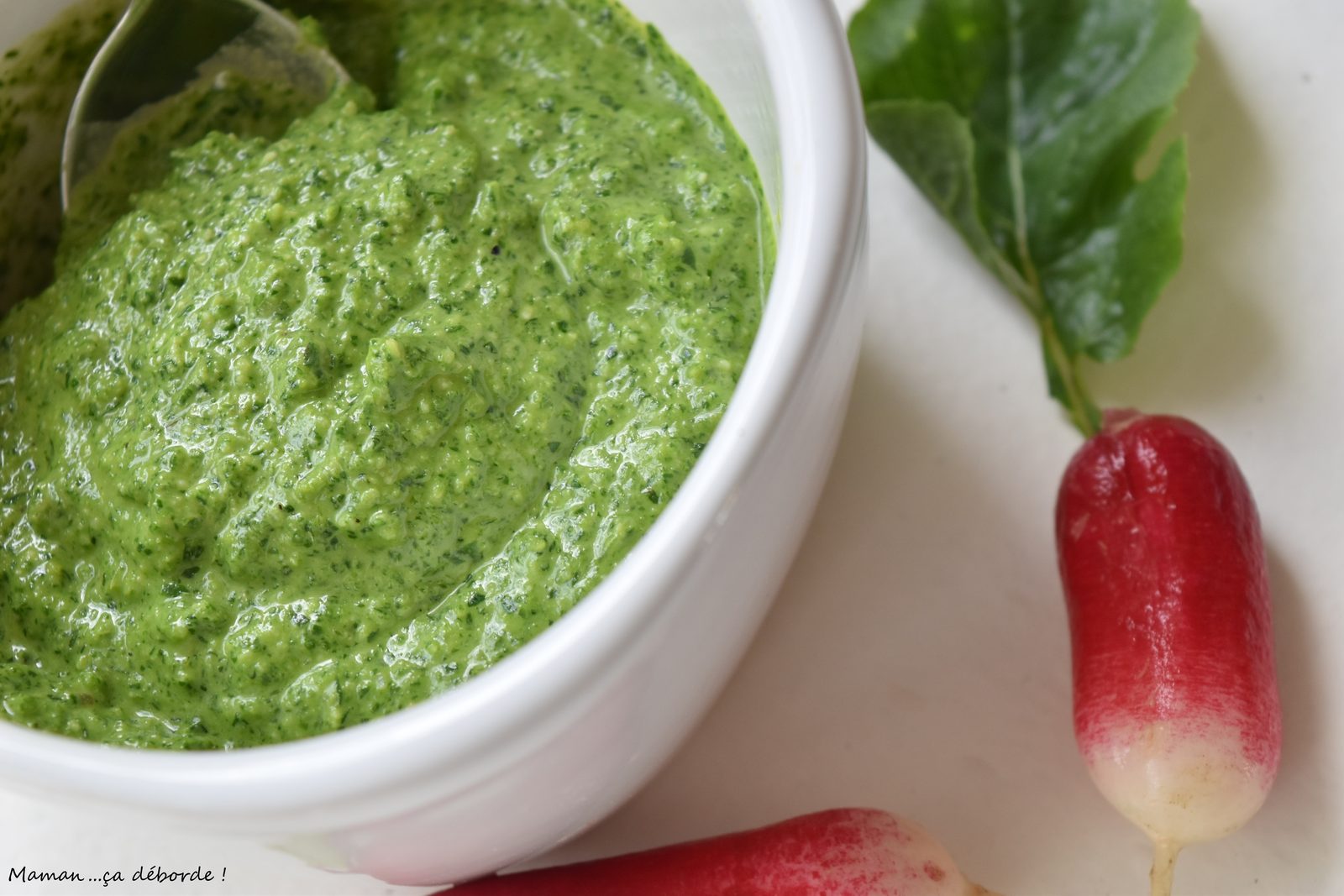 Pesto de fanes de radis