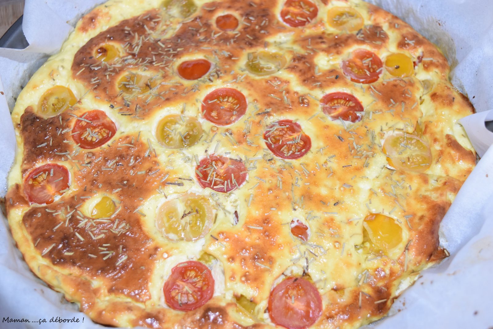 Tarte tomate cerise et chèvre
