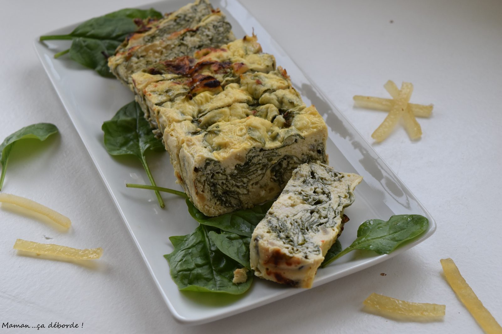 Terrine de poulet aux épinards et citron confit