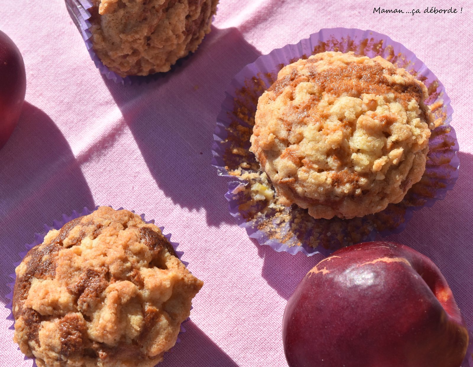 Minis crumb cakes à la nectarine