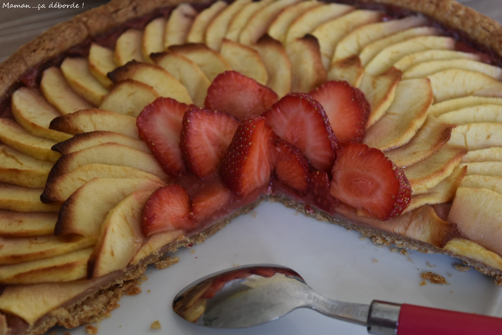 Tarte aux pommes à la fraise