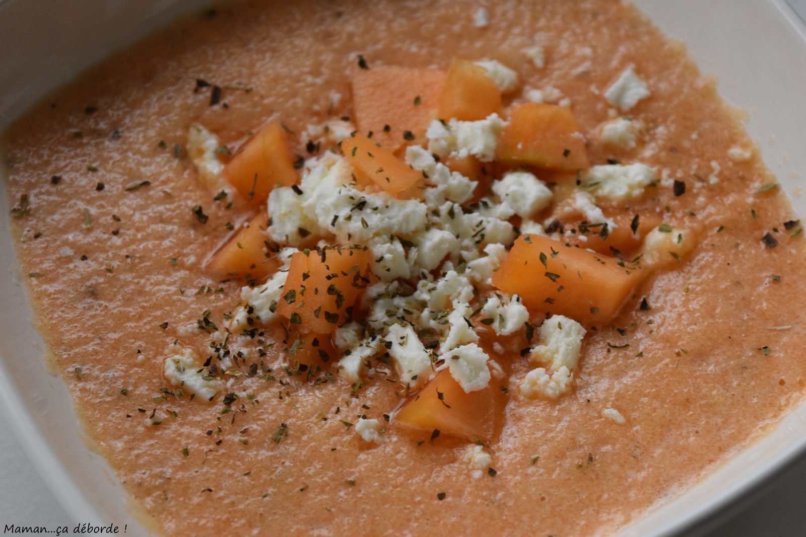 Gaspacho de melon à la feta