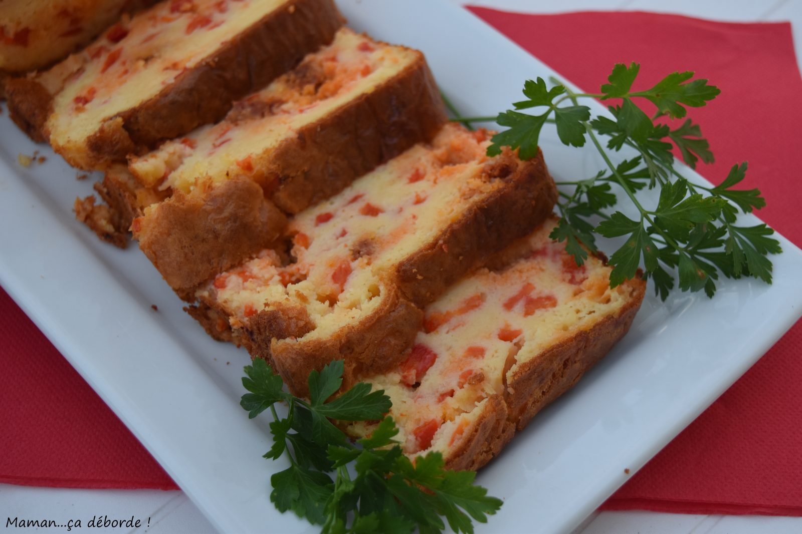 Cake aux poivrons et au chorizo
