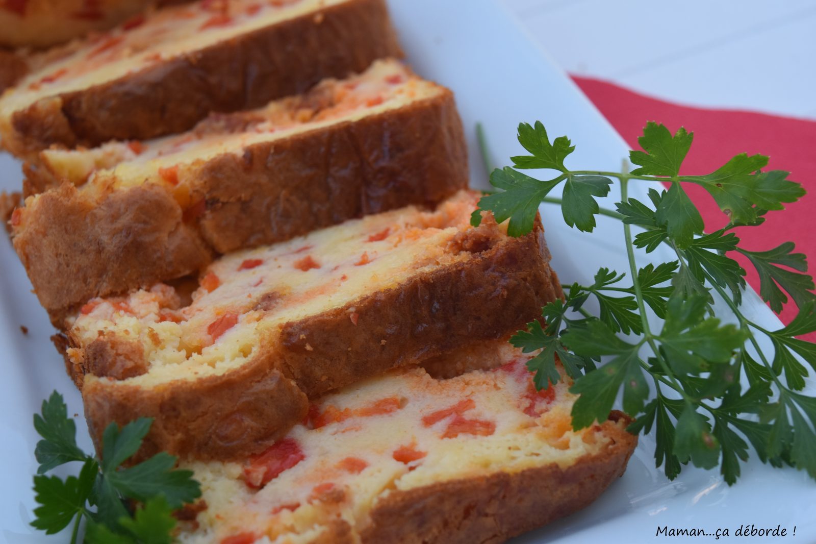 Cake aux poivrons et au chorizo
