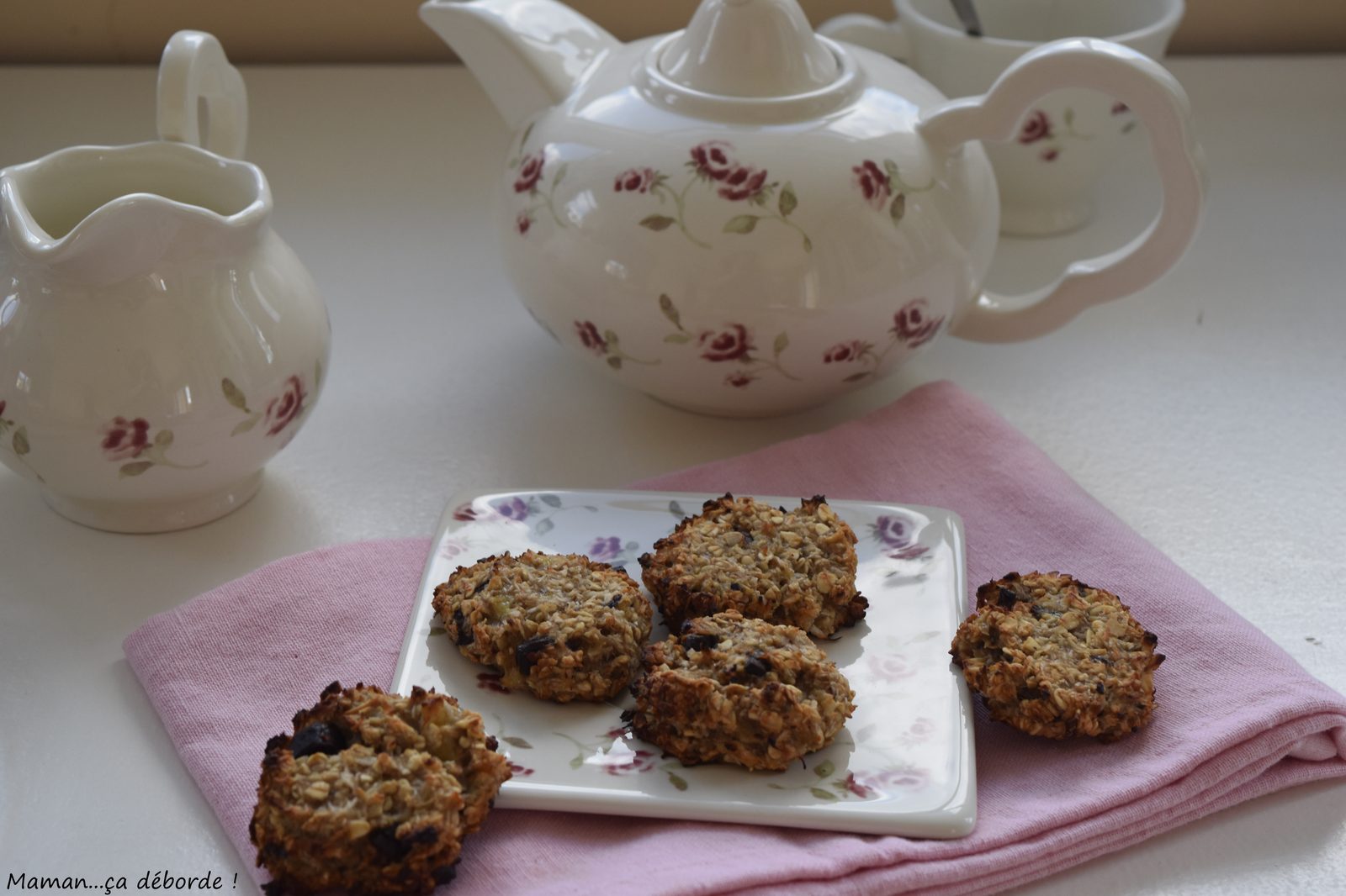 Cookies à la banane, flocons d'avoine et coco