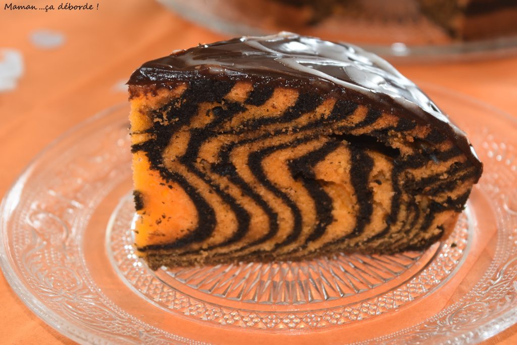Zebra cake d'Halloween Maman...ça déborde