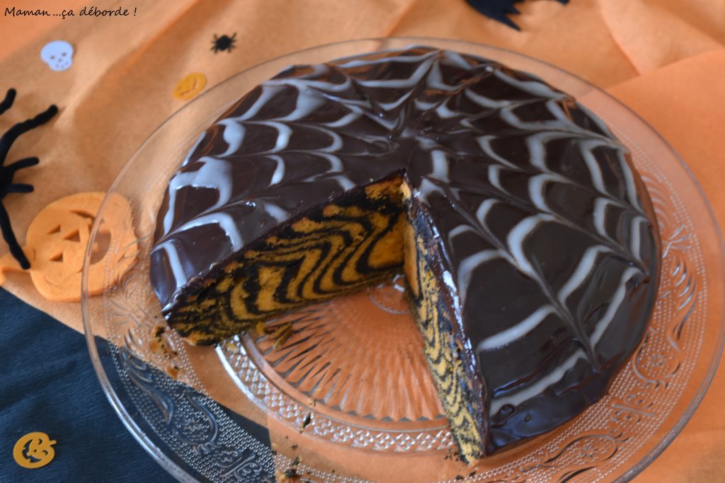 Zebra cake d'Halloween Maman...ça déborde
