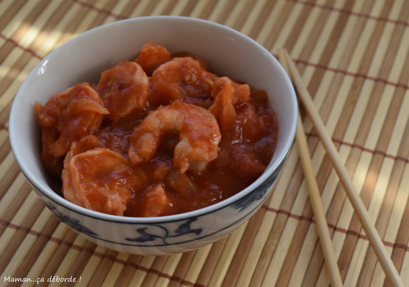 Crevettes sauce piquante
