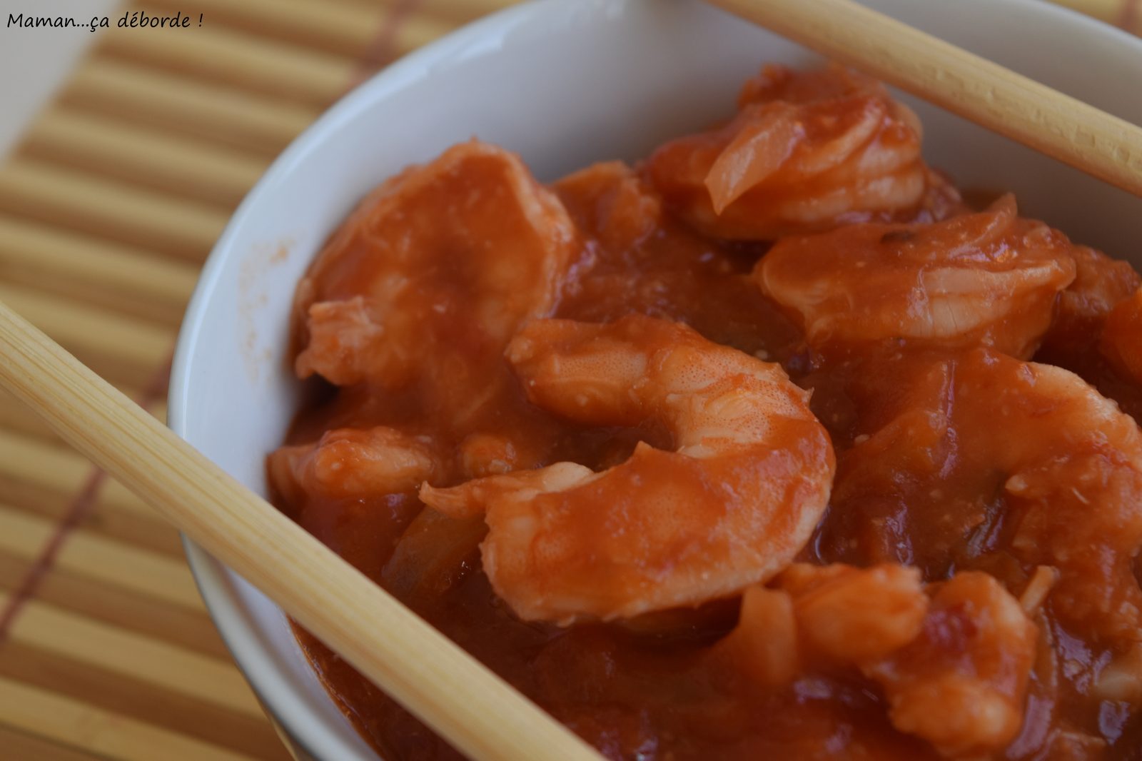 Crevettes sauce piquante