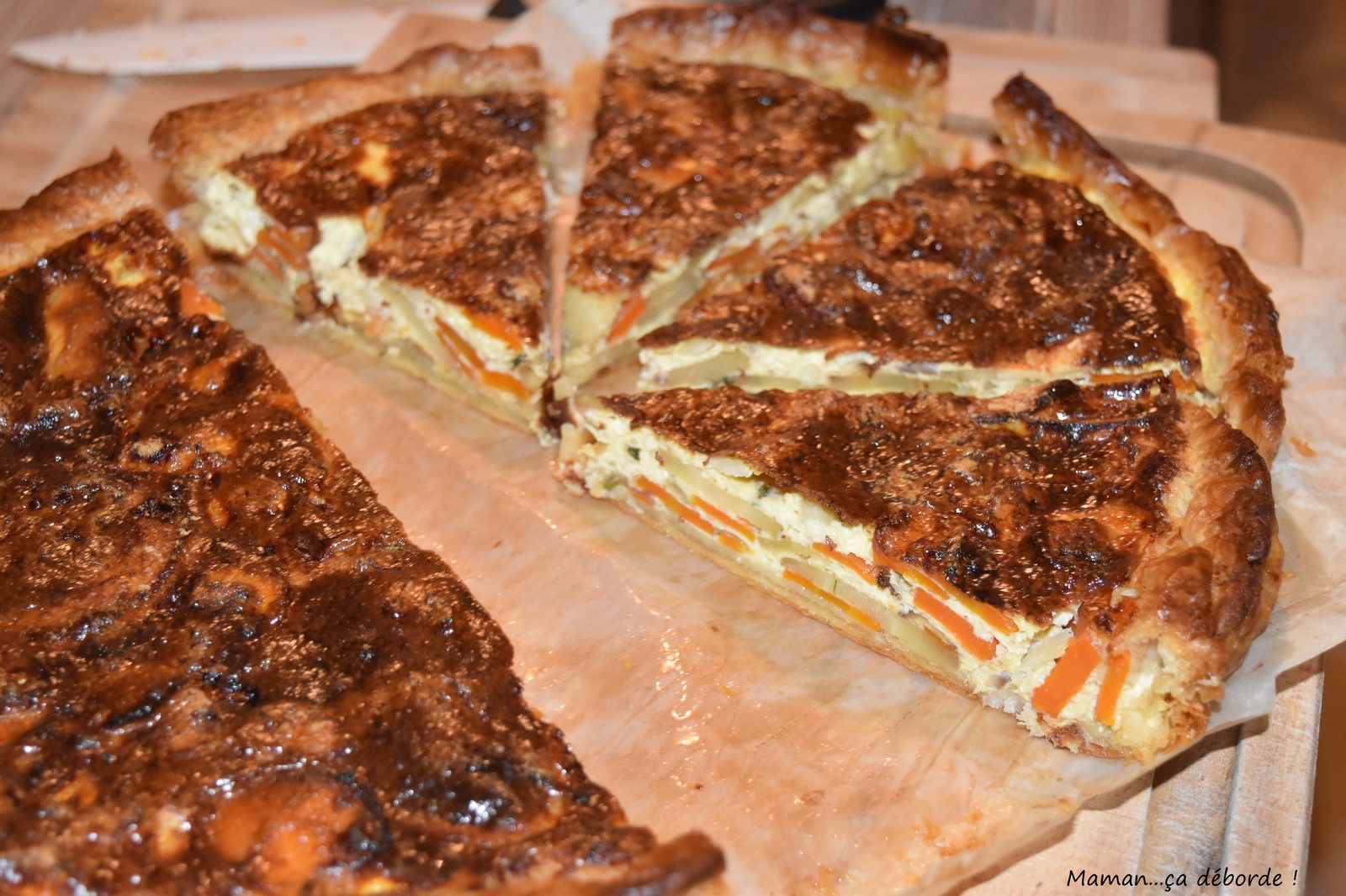 Tarte poisson, carotte et panais