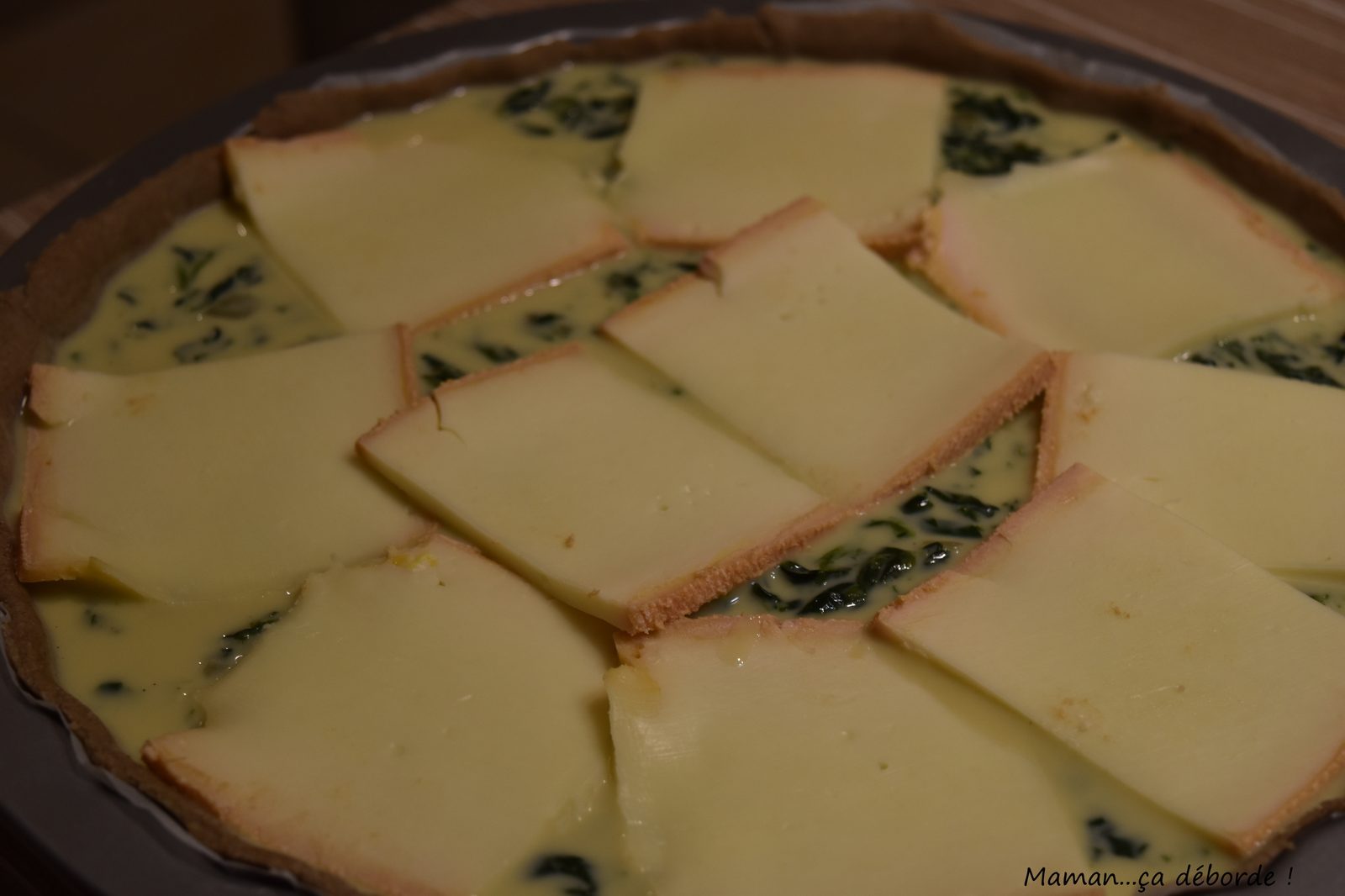 Tarte épinard et fromage à raclette