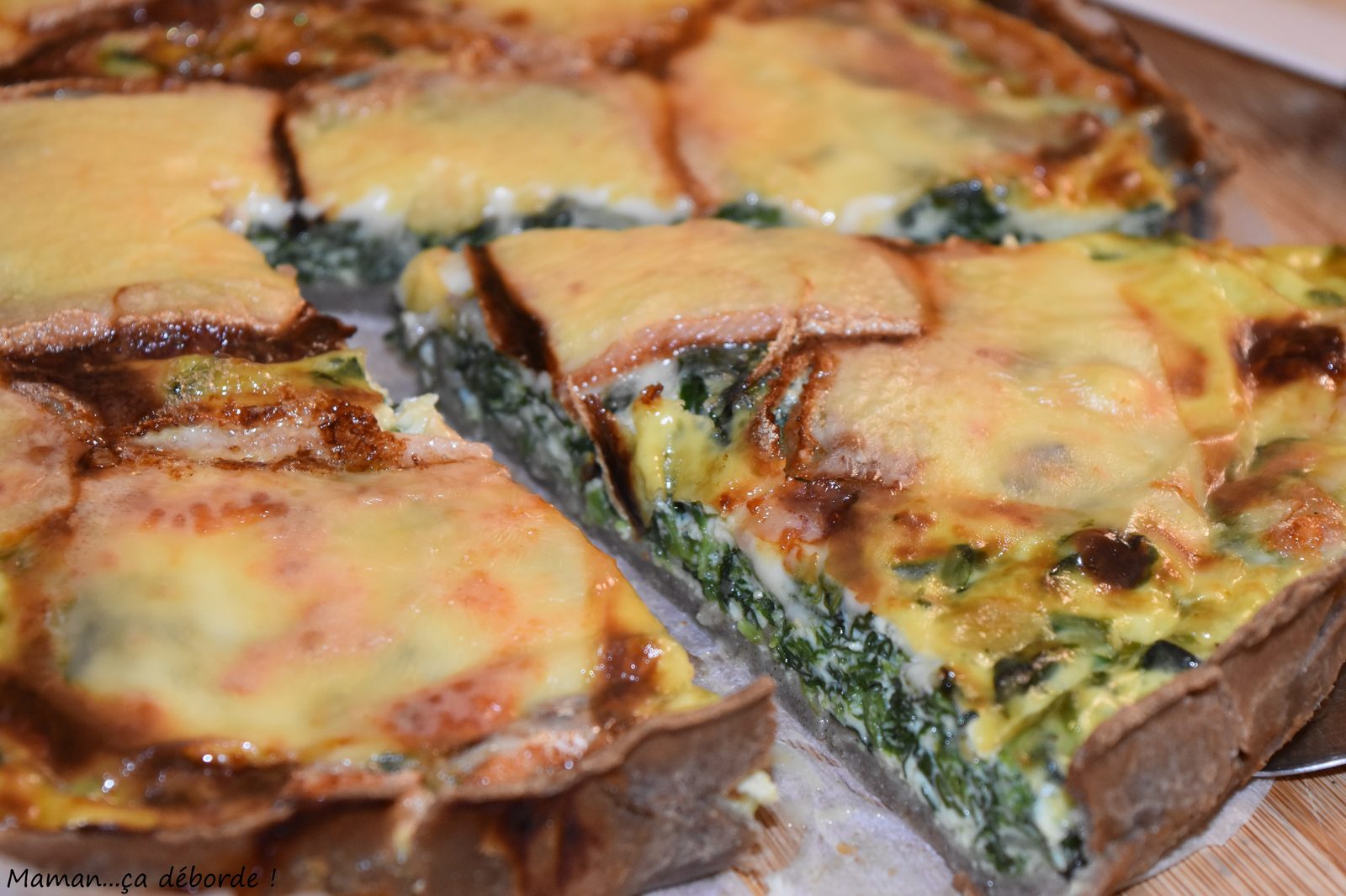 Tarte aux épinards et fromage à raclette