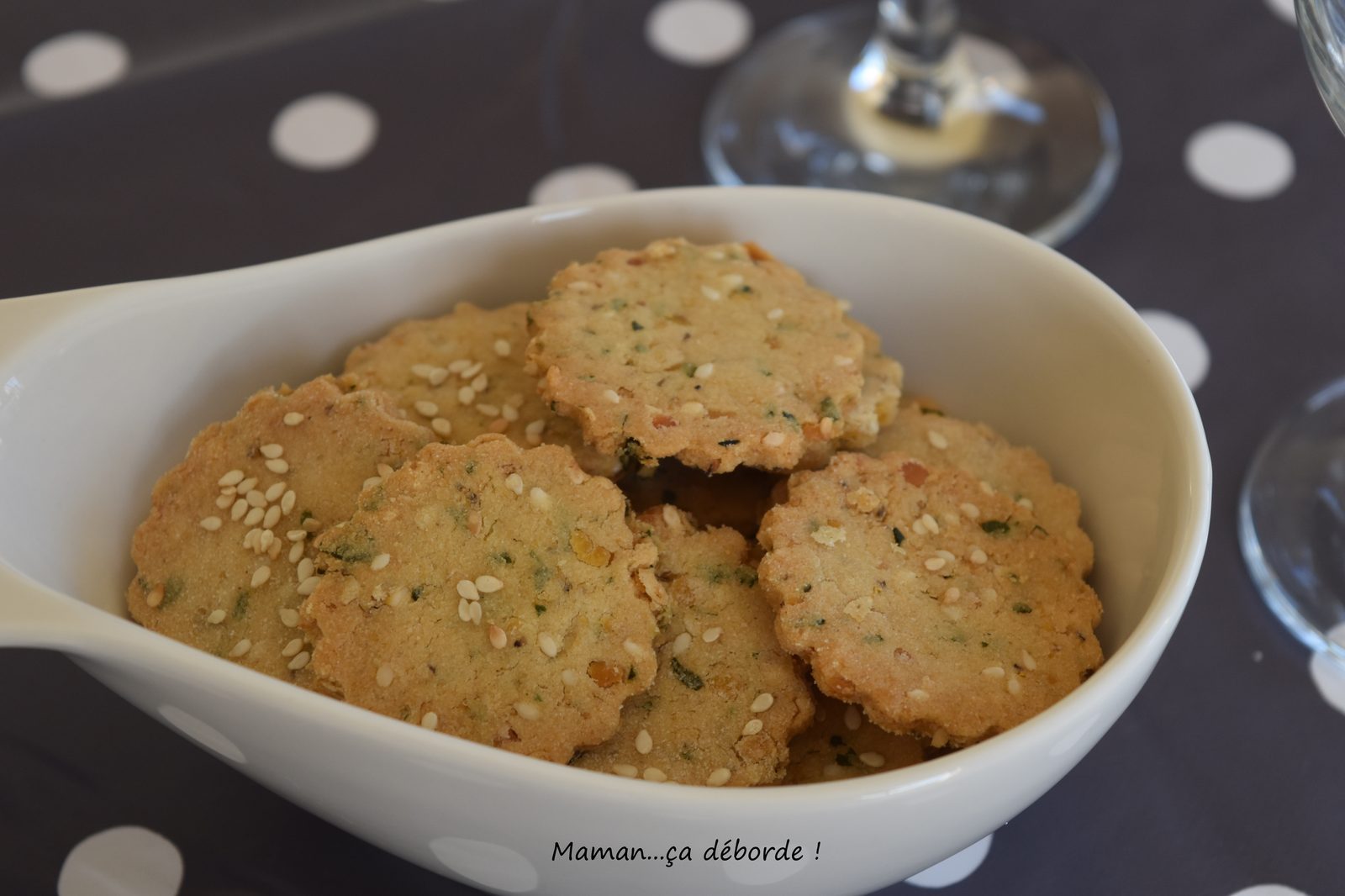 Crackers lentilles corail et coriandre