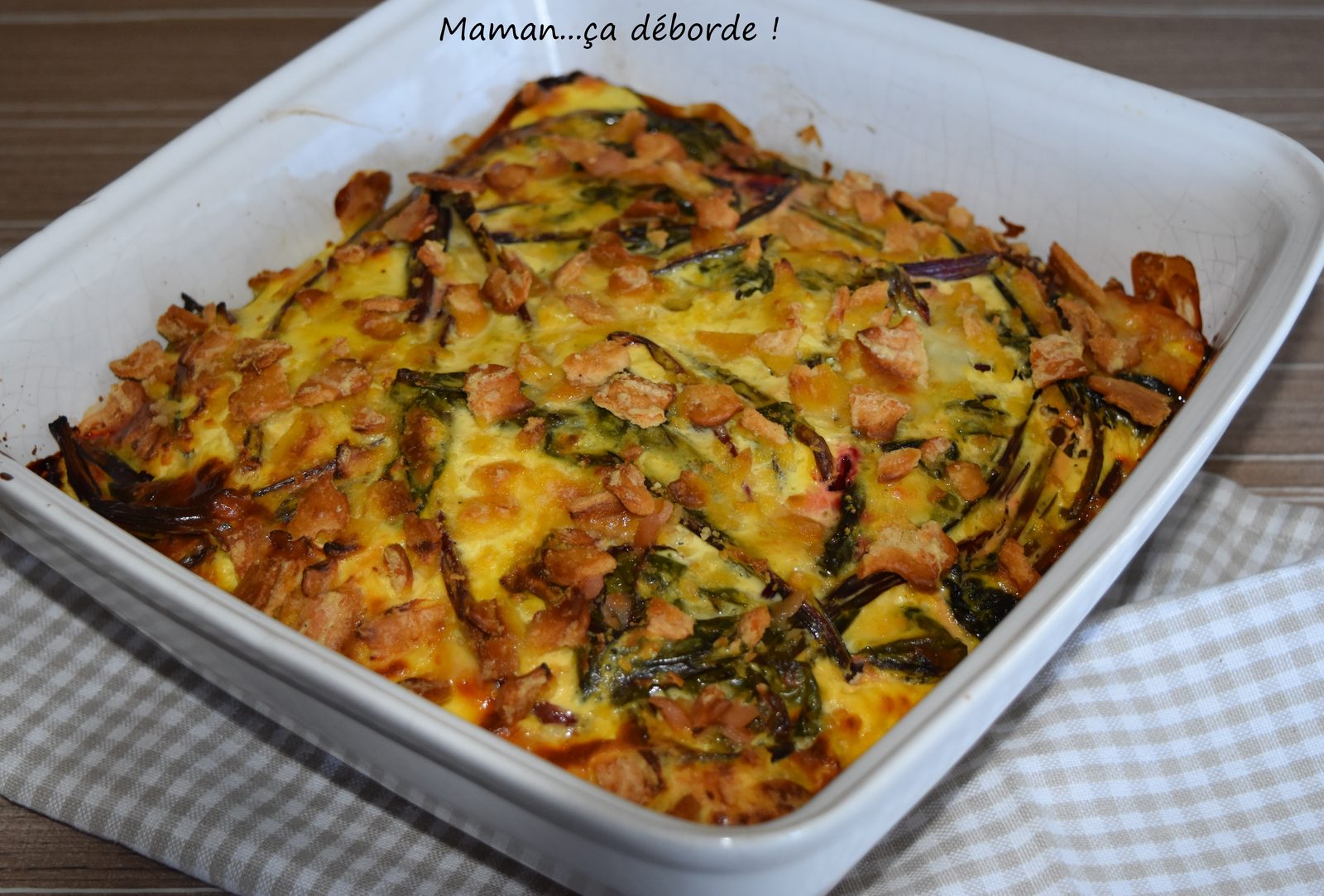Gratin de feuilles et tiges de betterave