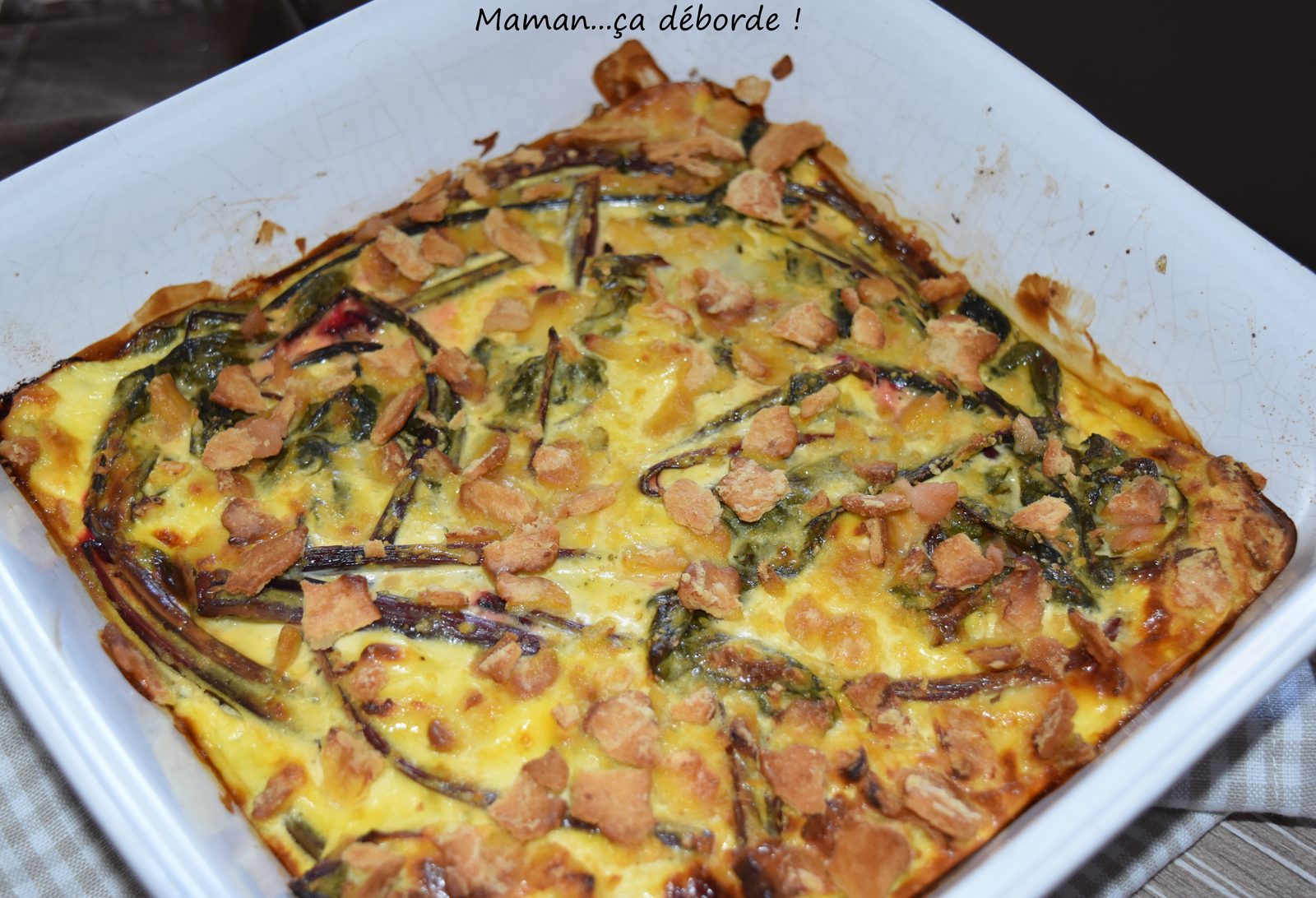 Gratin de feuilles et tiges de betterave