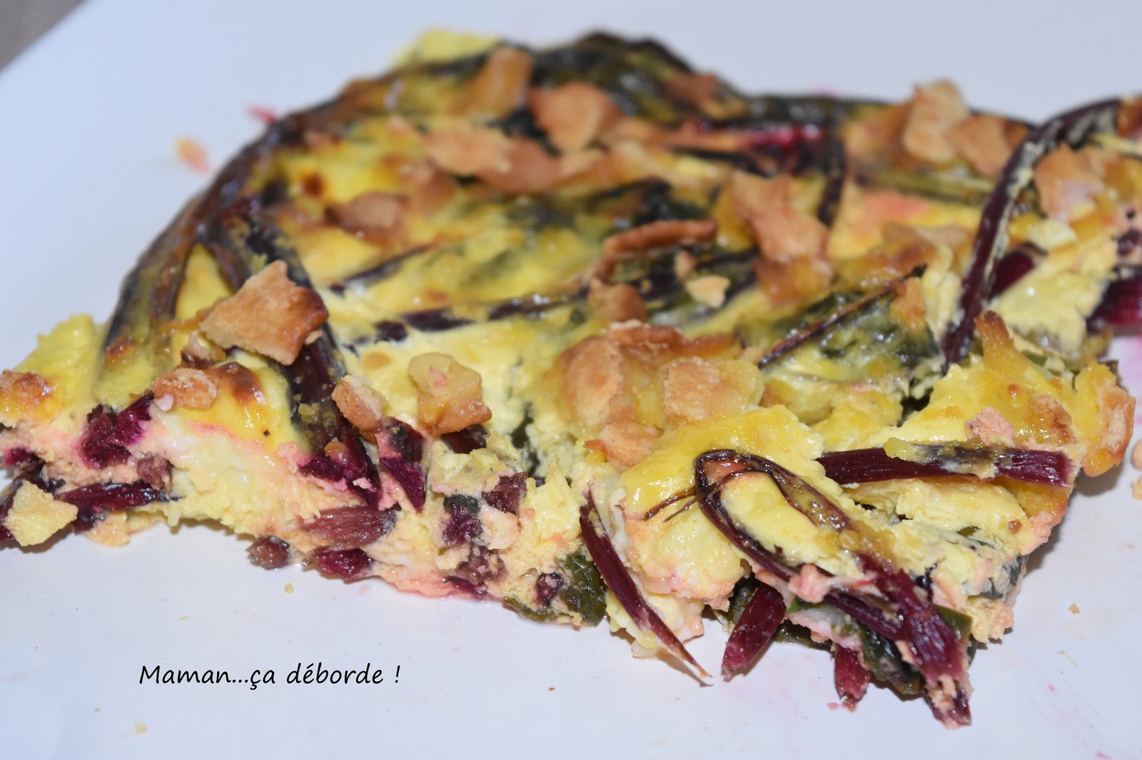 Gratin de feuilles et tiges de betterave