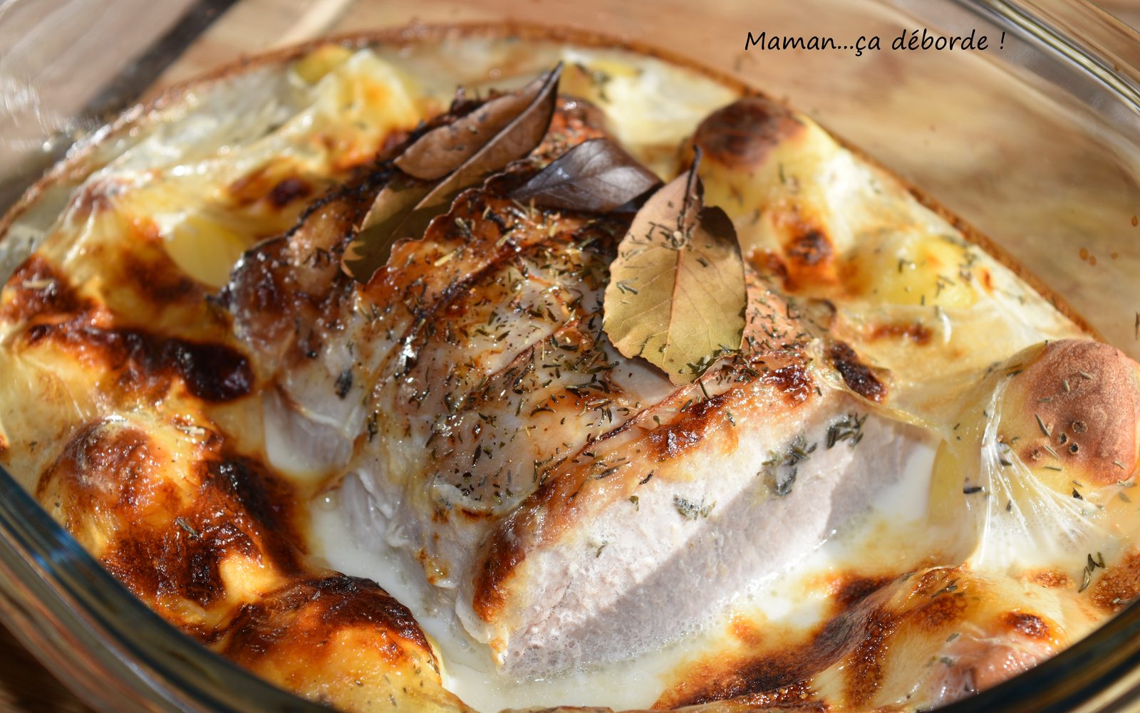 Rôti de porc au lait et ses pommes de terre fondantes