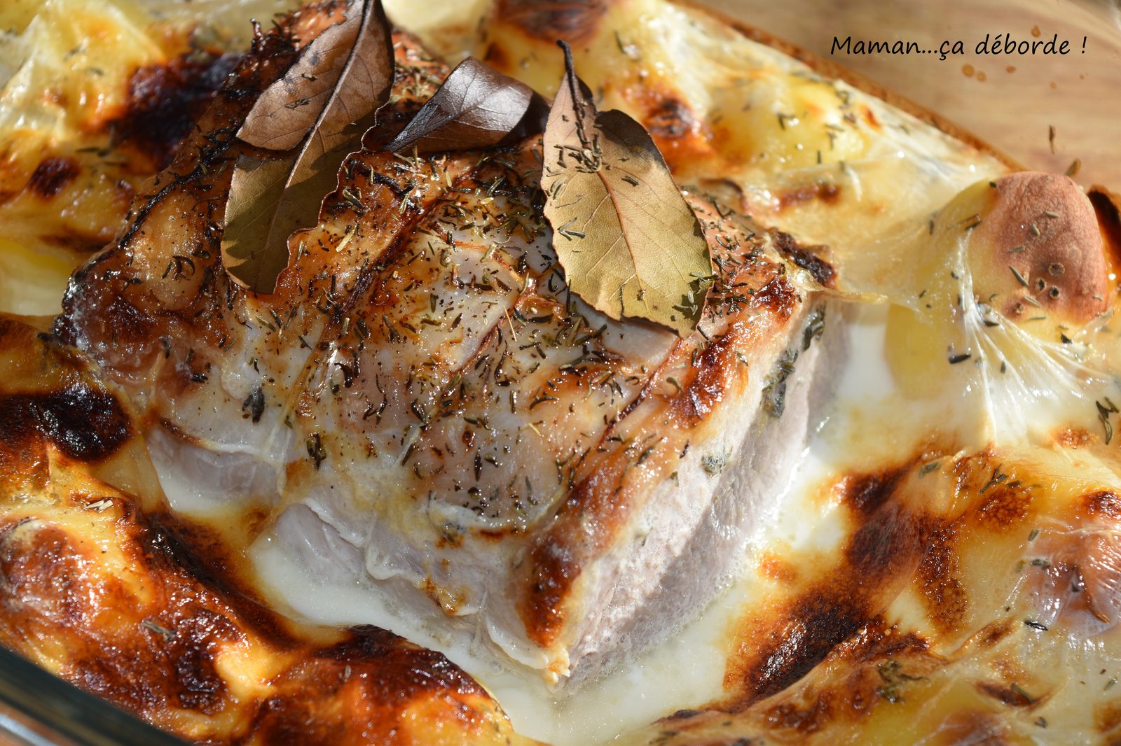 Rôti de porc au lait et ses pommes de terre fondantes