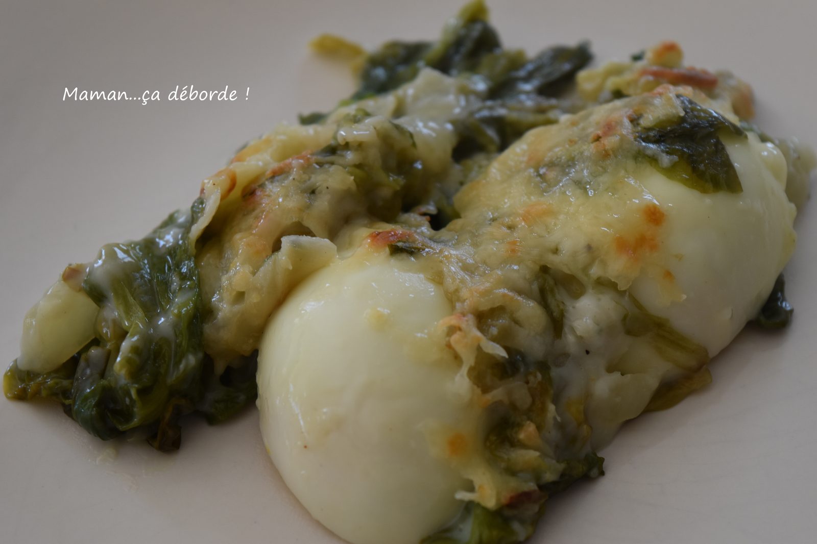 Gratin de salade cuite et oeufs durs