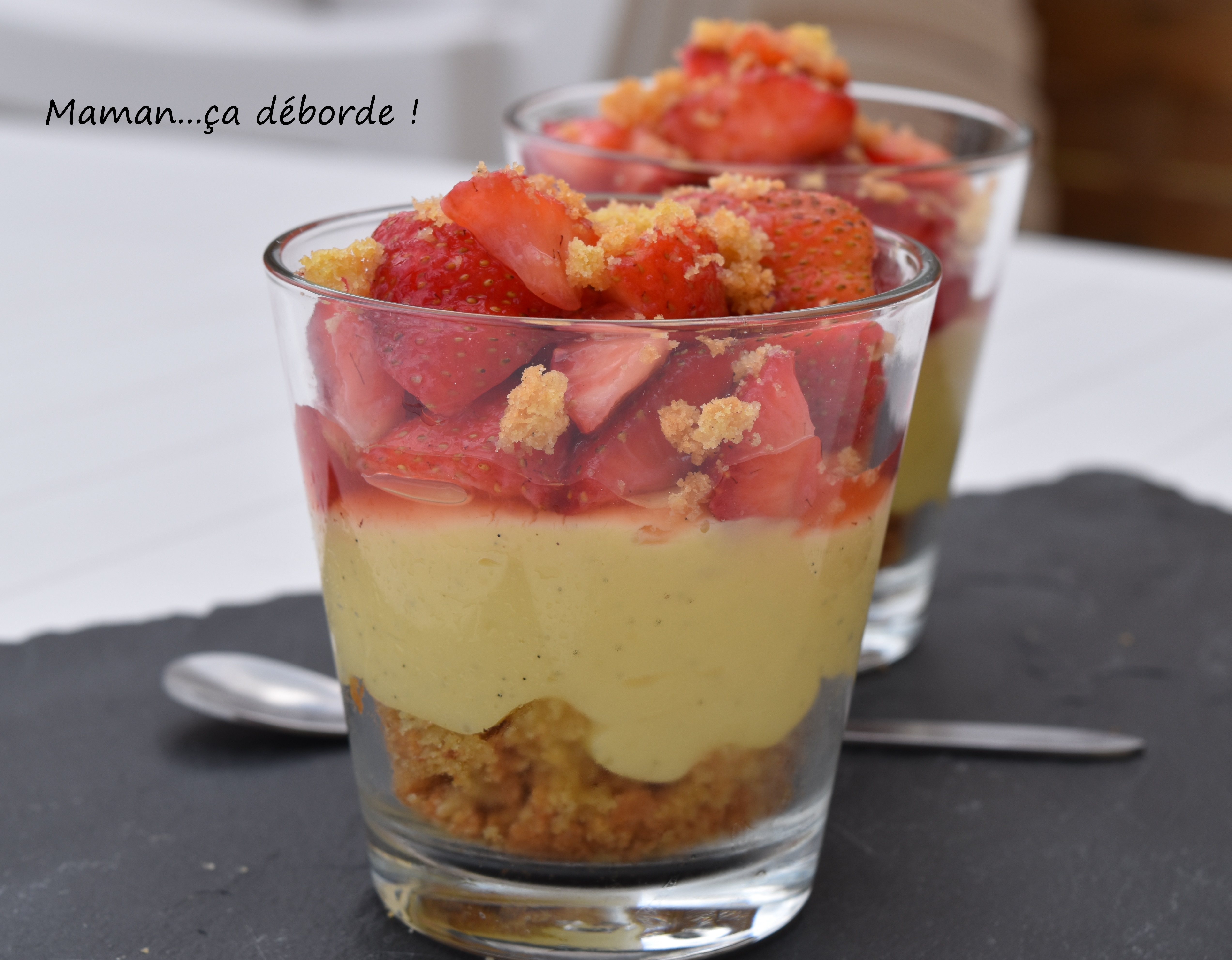 Tarte Aux Fraises En Verrine - Maman...ça Déborde