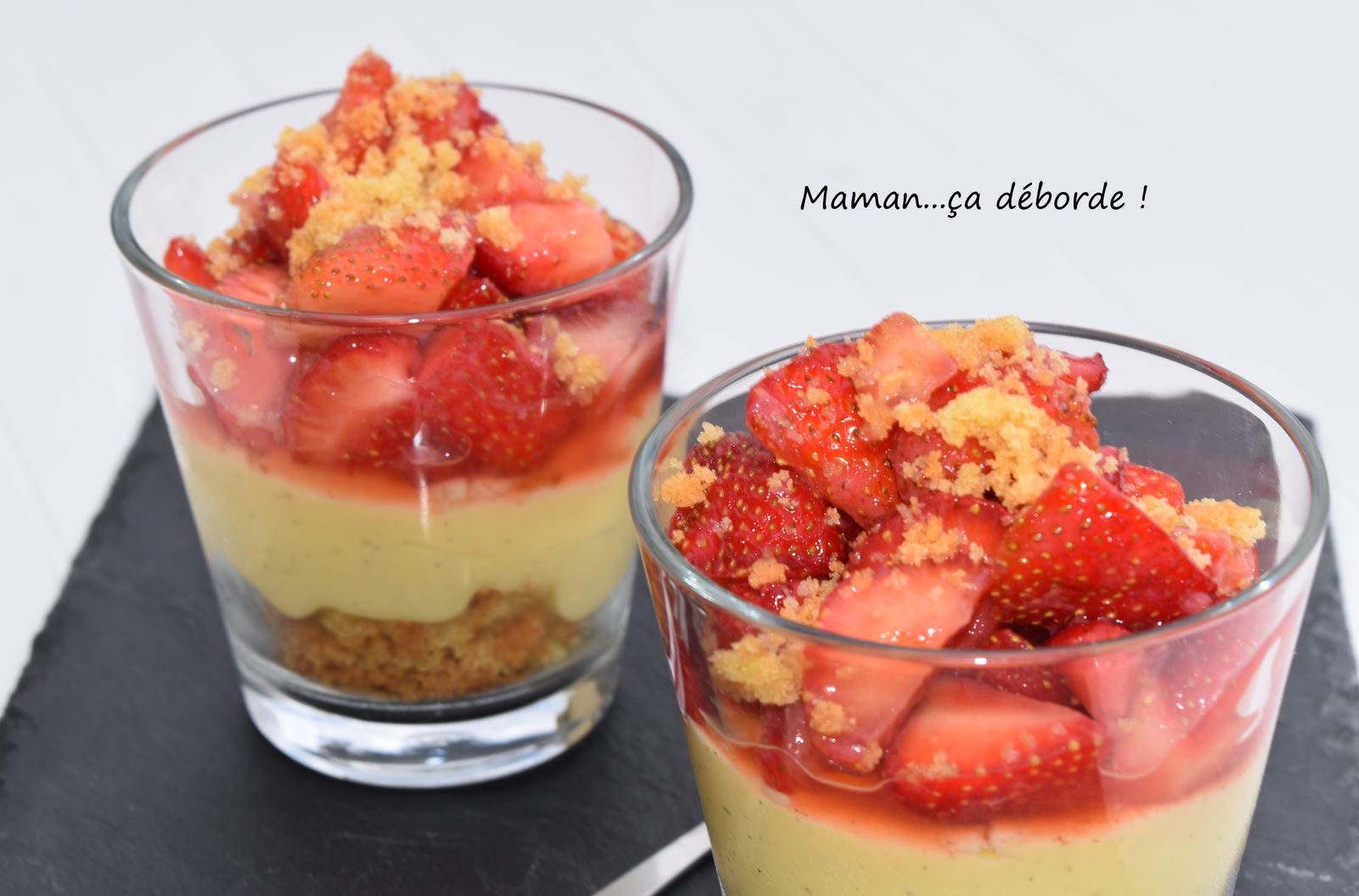 Tarte aux fraises en verrine