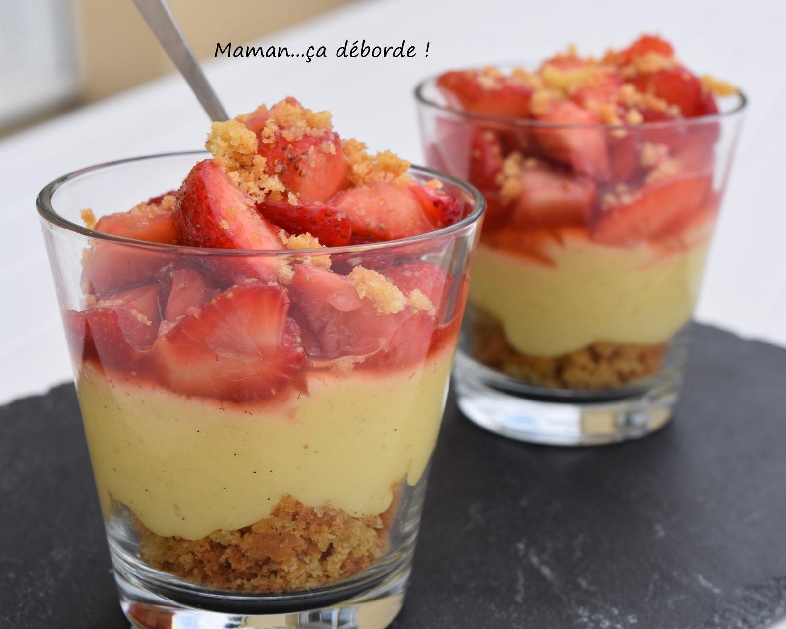 Tarte aux fraises en verrine