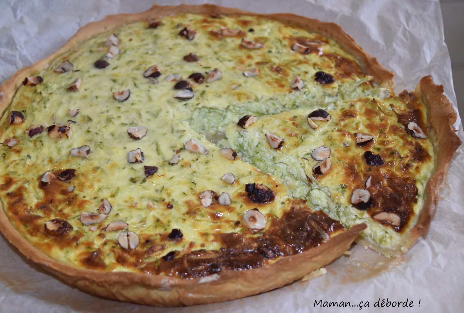 Quiche à la courgette et au boursin