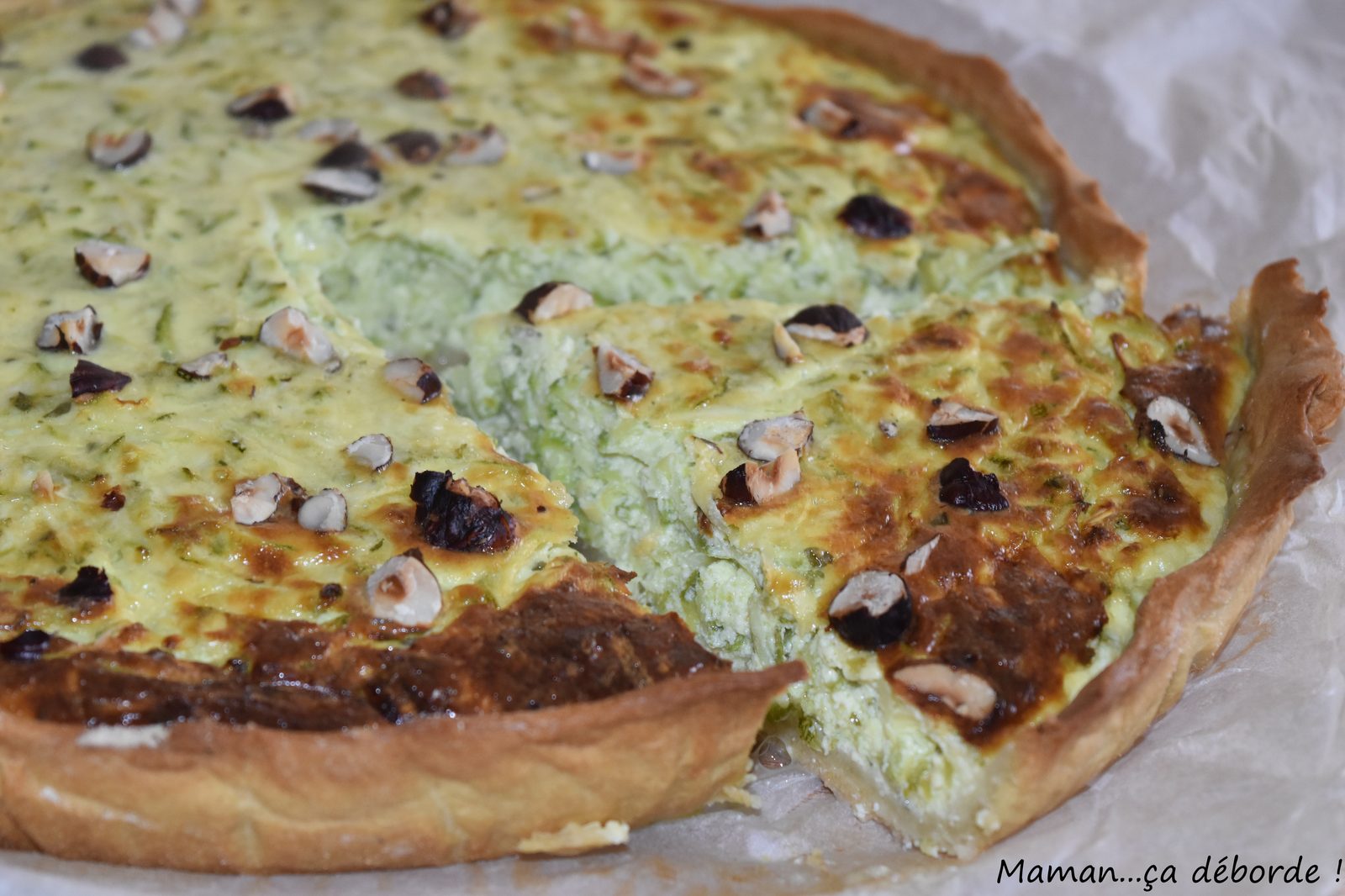 Quiche à la courgette et au boursin